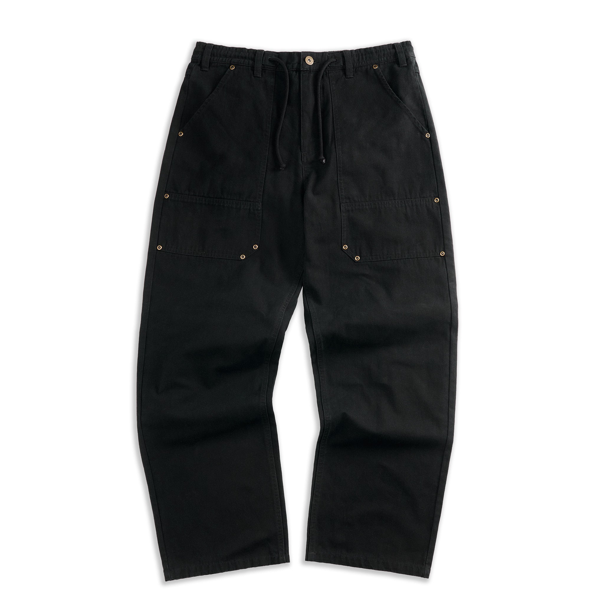 Chain Stitched Fatigue Pants Black