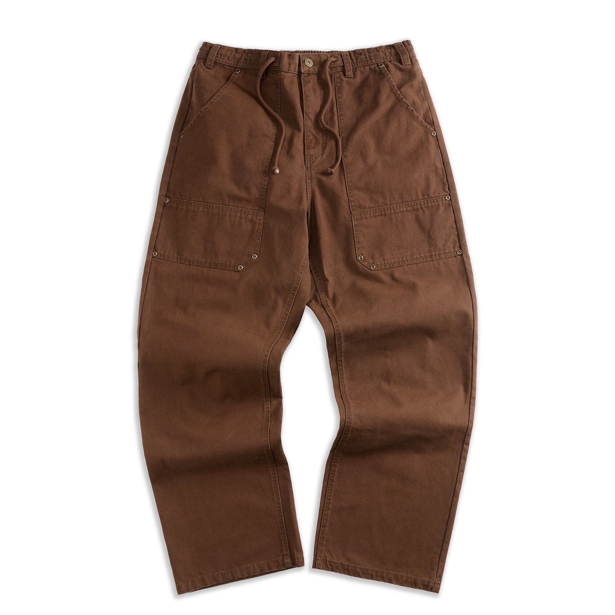 Chain Stitched Fatigue Pants Brown