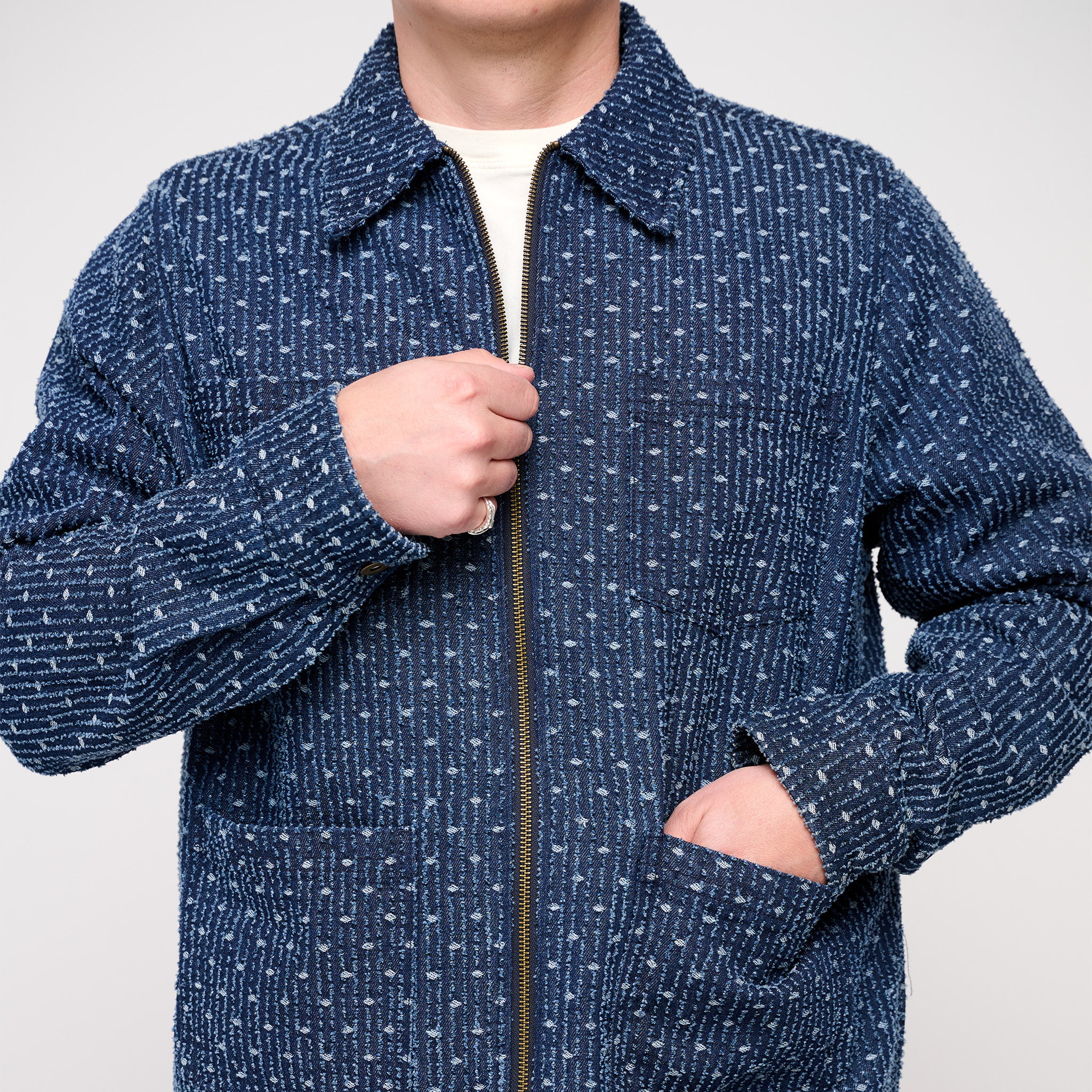 Denim Zip Through Overshirt