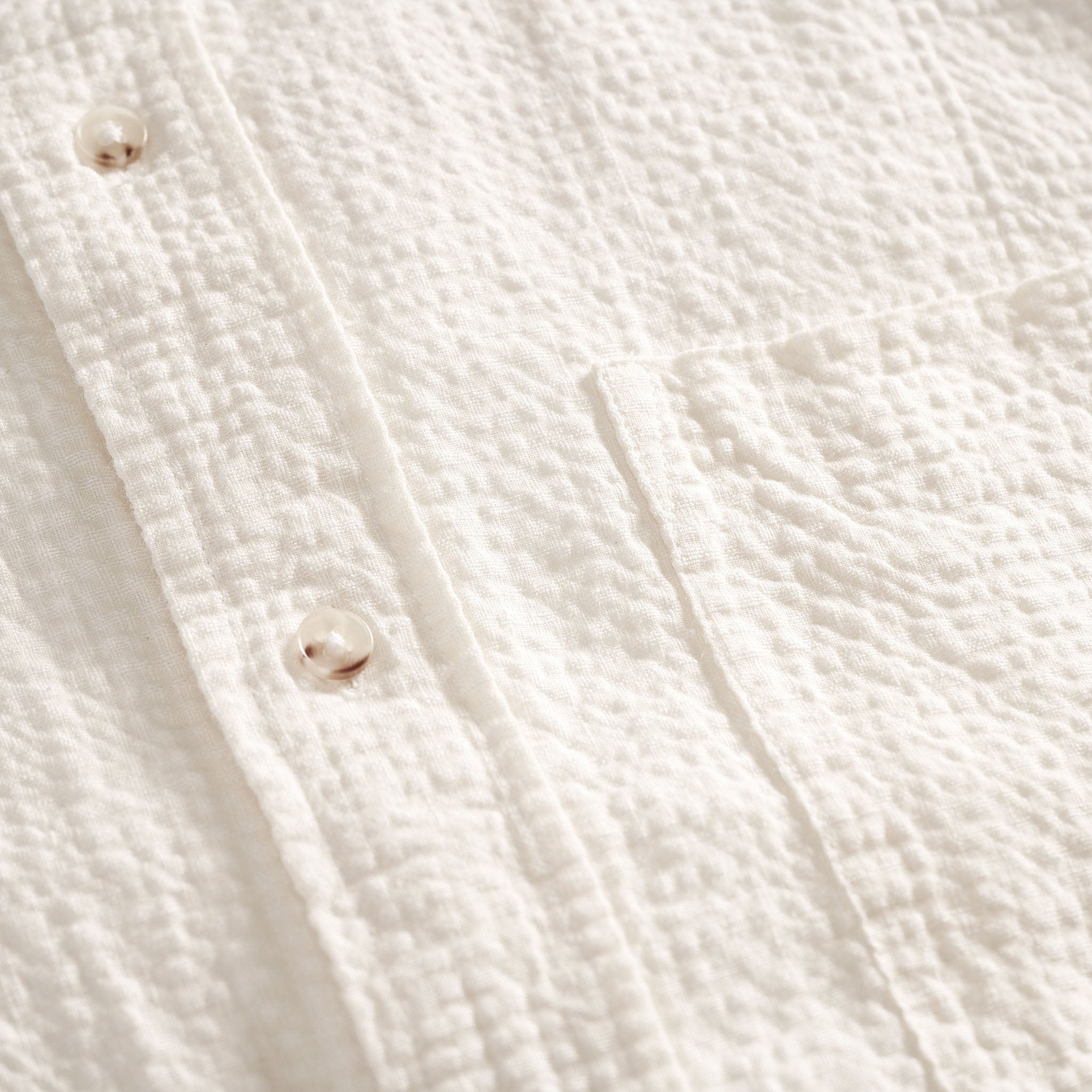 Linen Seersucker Button Up Natural
