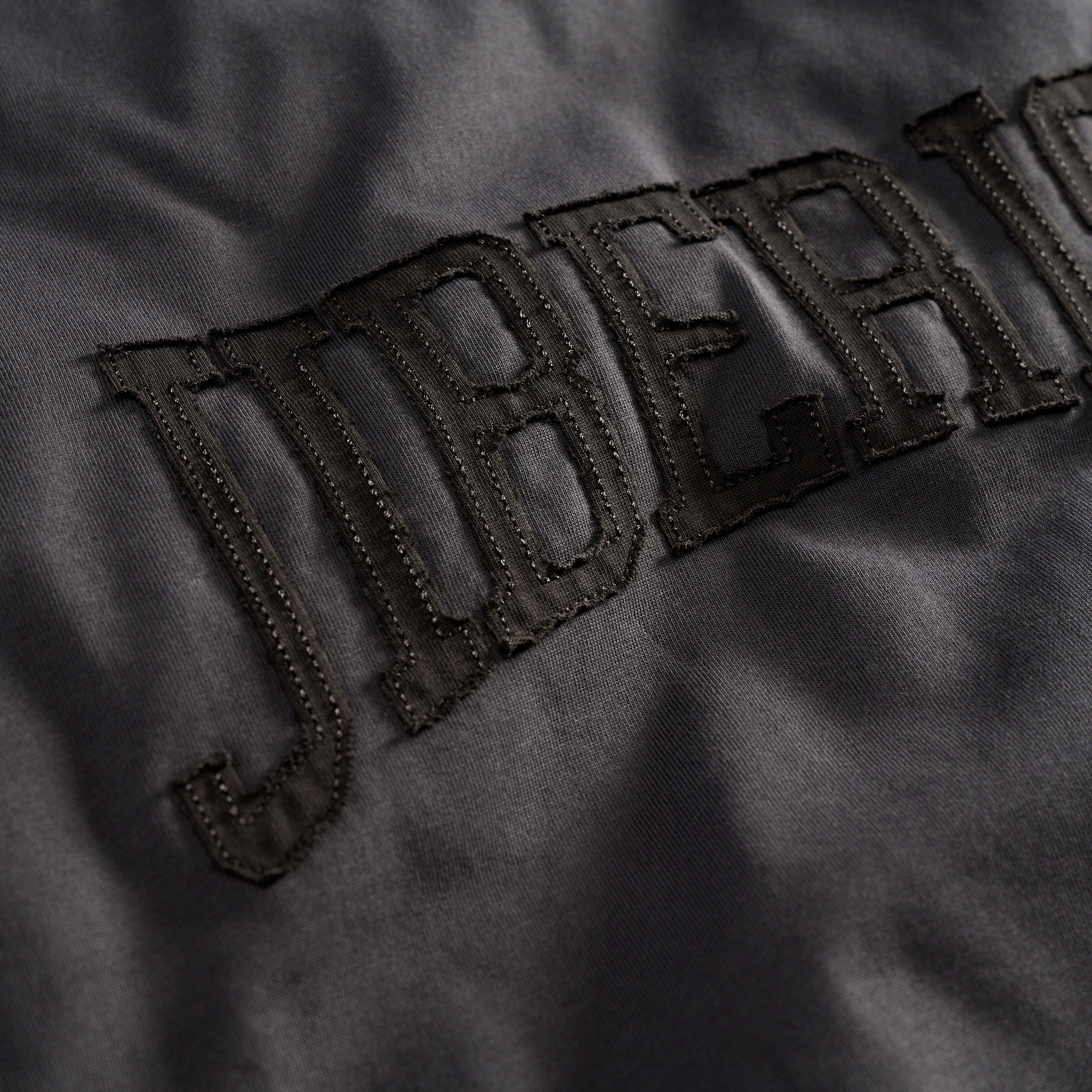 Applique Varsity Tee Black
