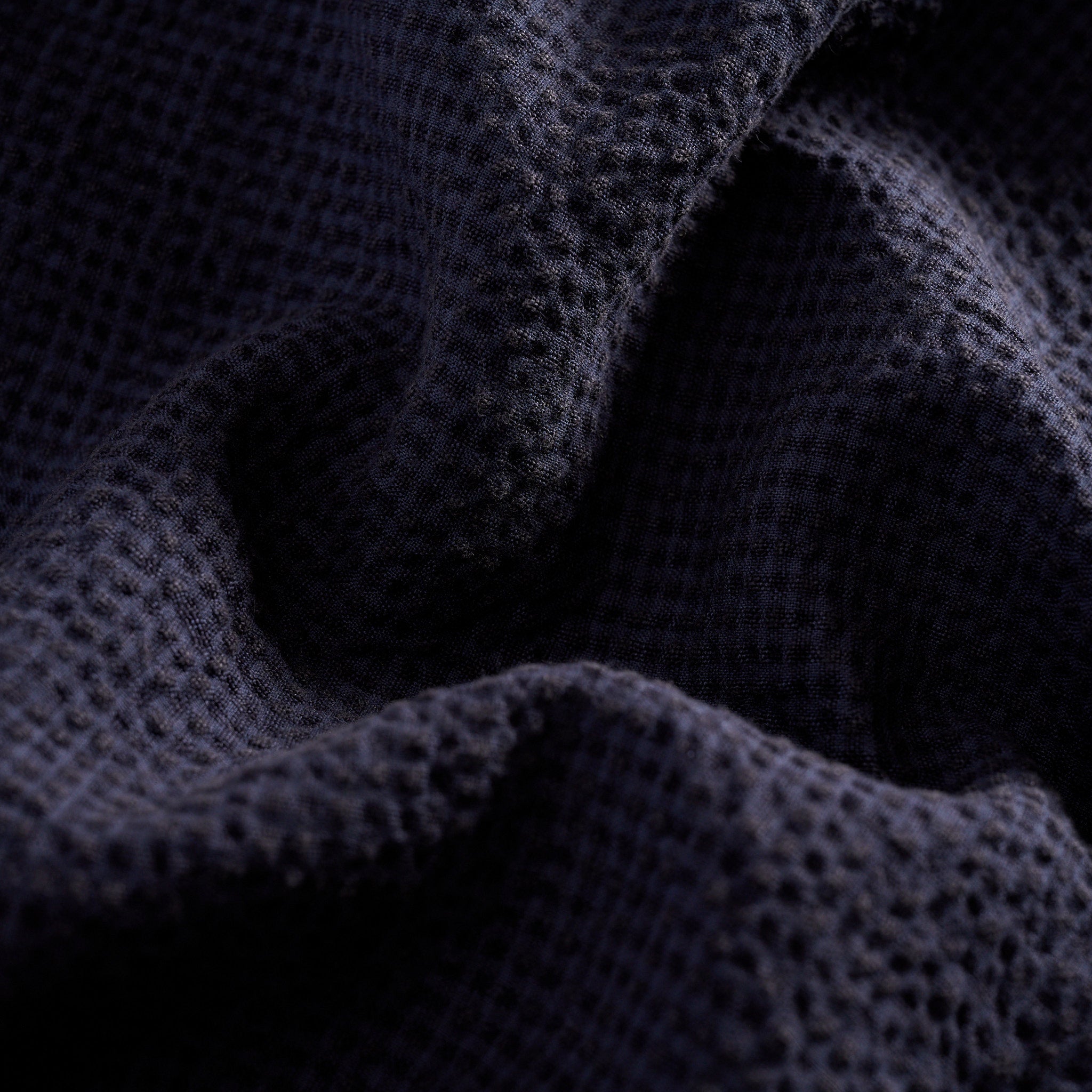 Linen Seersucker Button Up Indigo