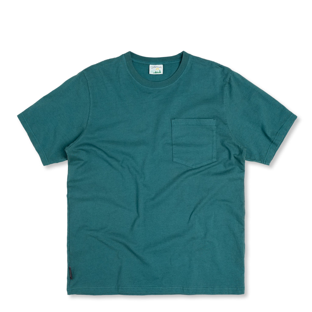 Garment-Dyed Pocket Tee Deep Sea Green