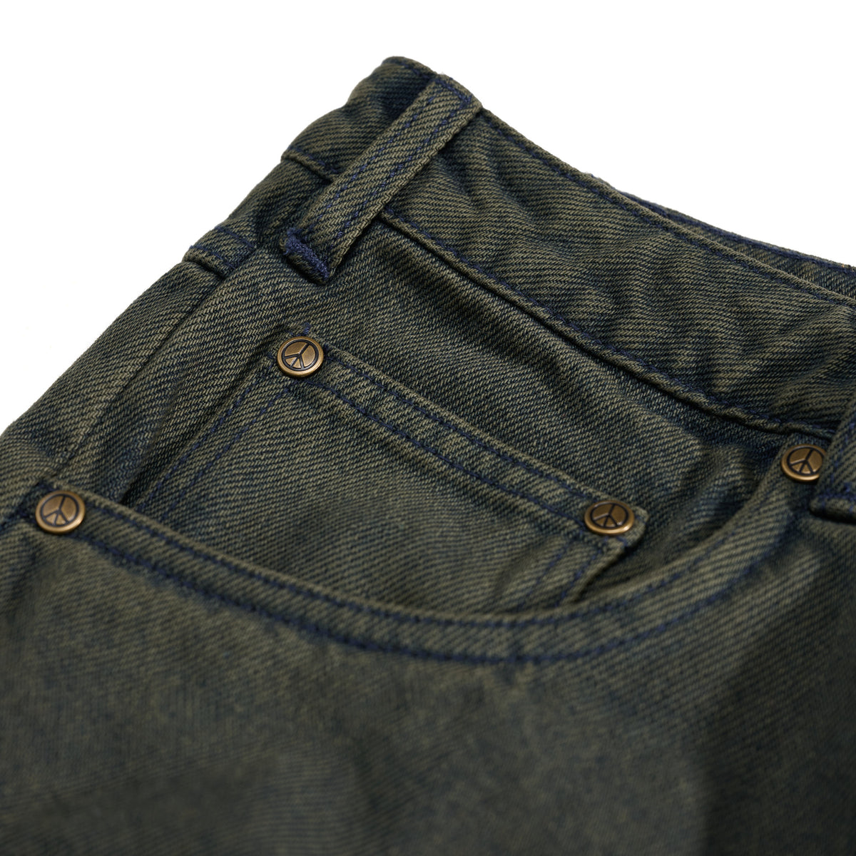 Relaxed Fit Denim Overdyed Green