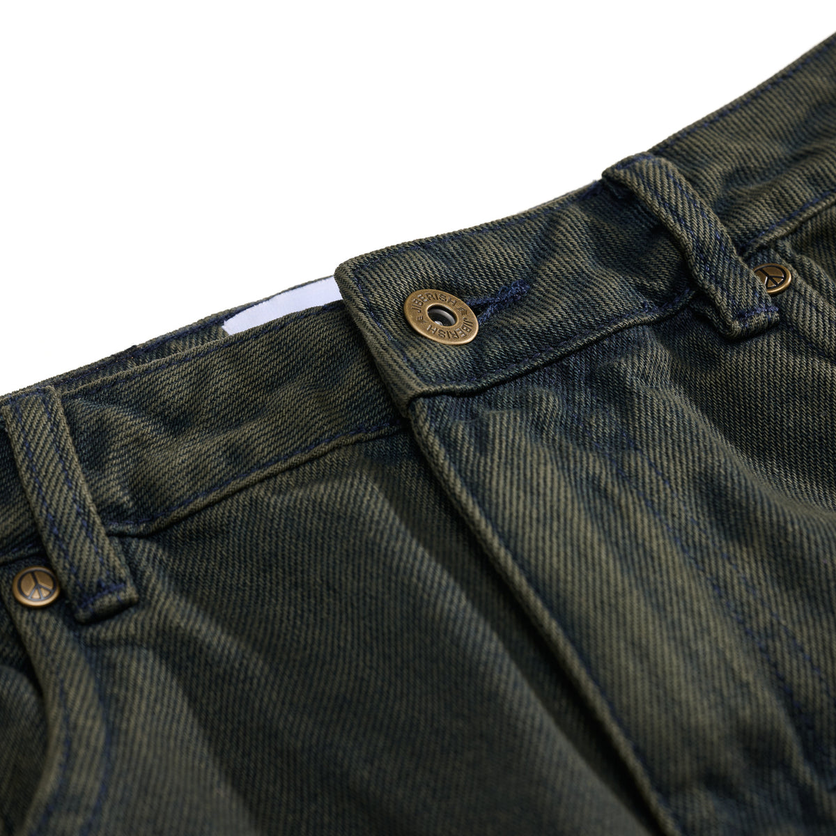 Relaxed Fit Denim Overdyed Green
