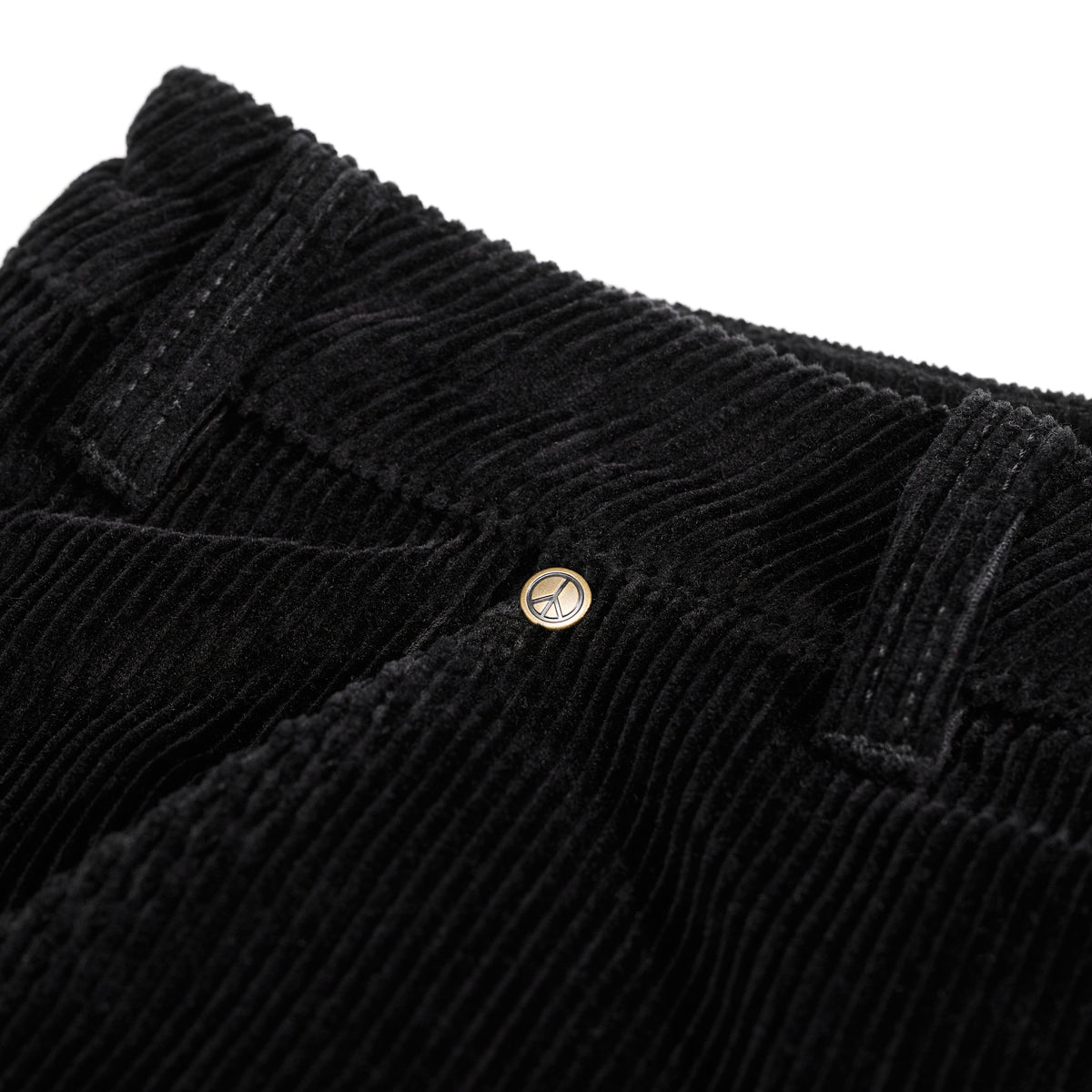 Baggy Fit Corduroy Carpenter Pant Black