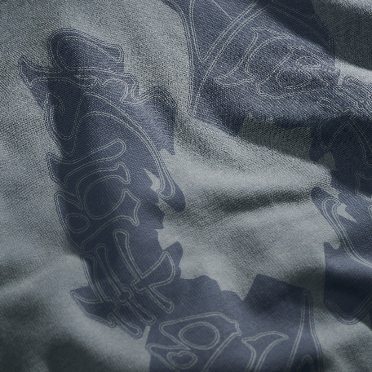 Heritage Zip Hoodie Washed Aegean