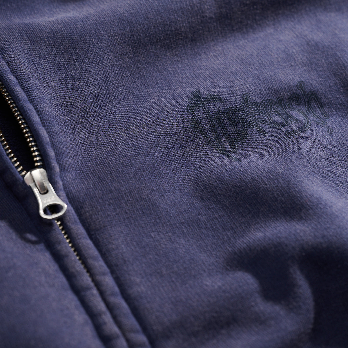 Heritage Zip Hoodie Washed Navy