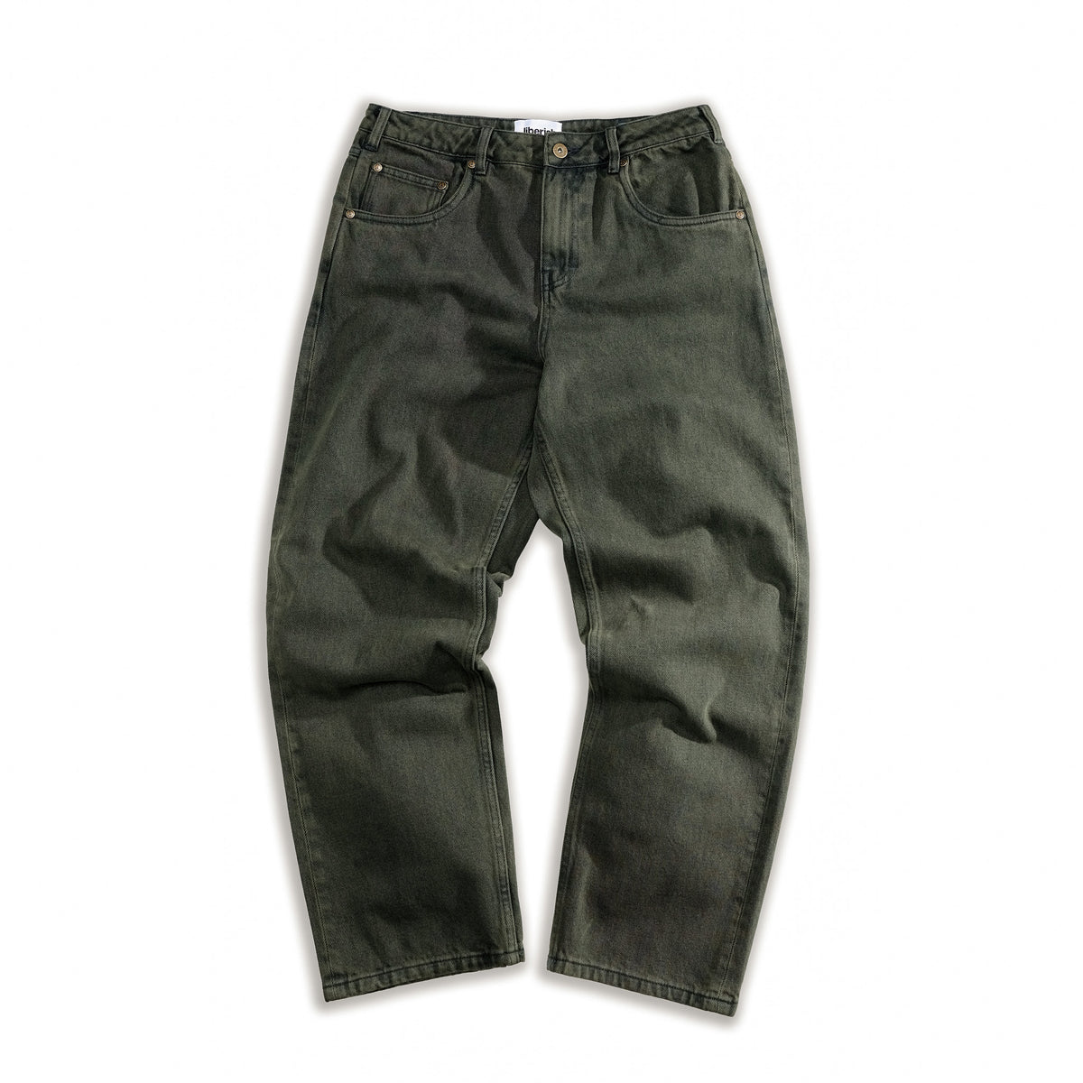 Relaxed Fit Denim Overdyed Green
