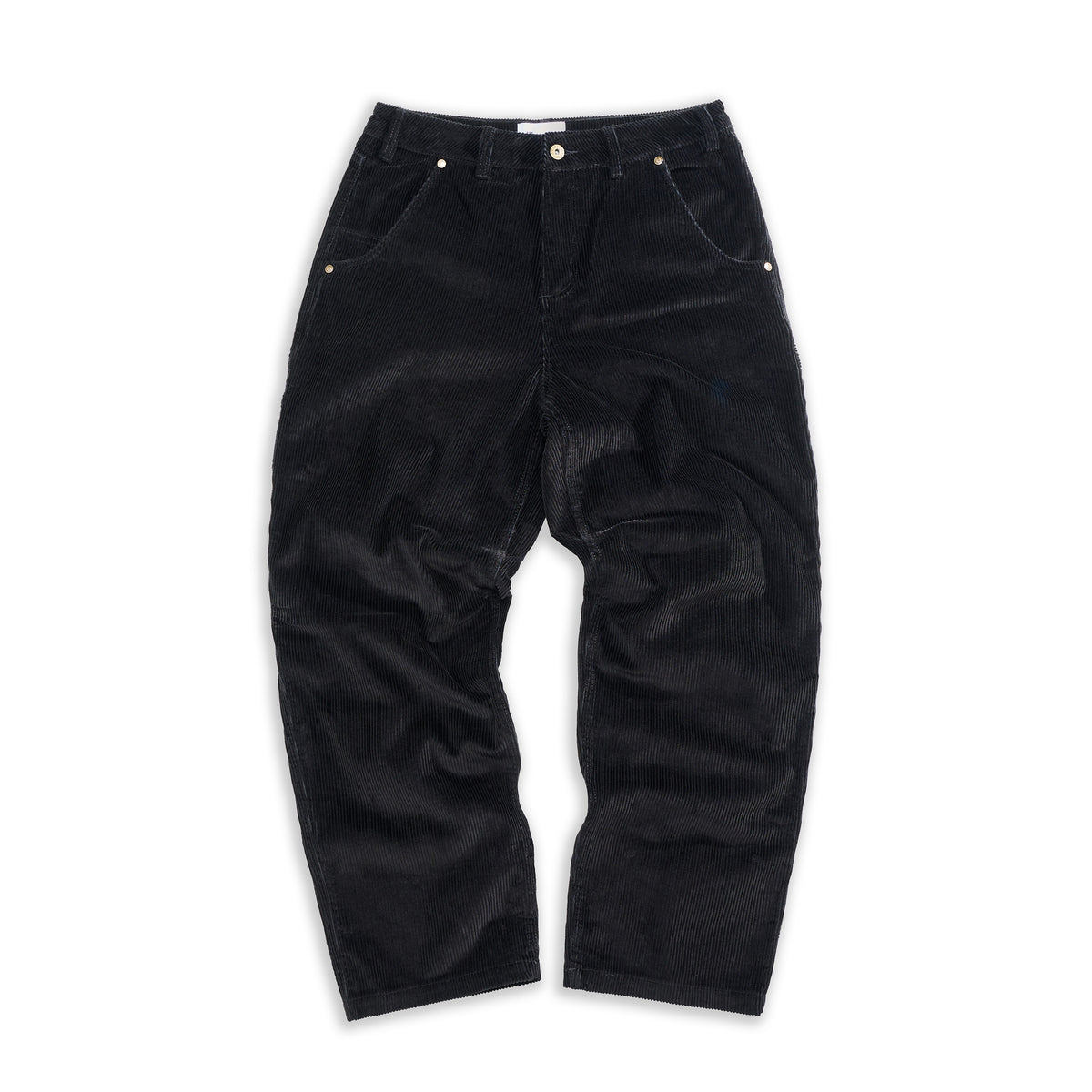 Baggy Fit Corduroy Carpenter Pant Black