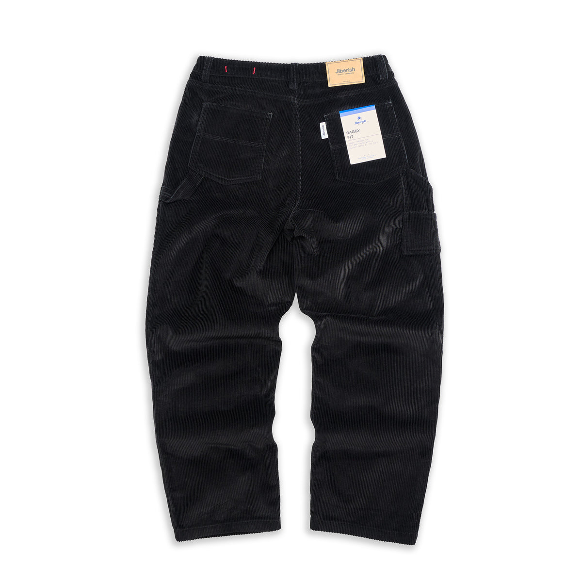Baggy Fit Corduroy Carpenter Pant Black
