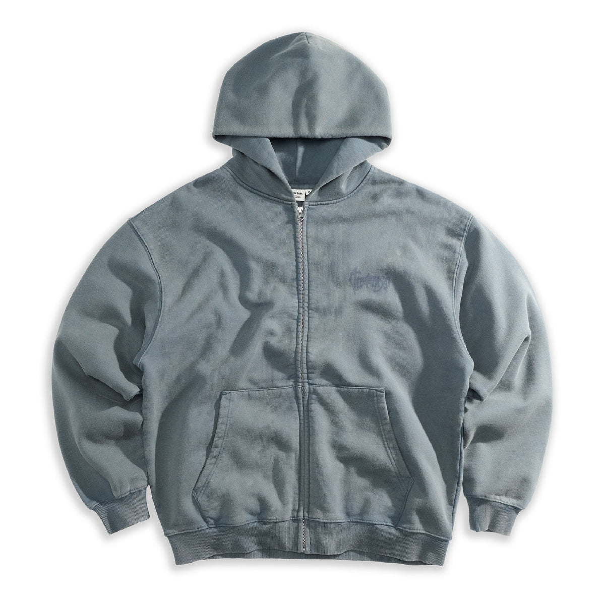 Heritage Zip Hoodie Washed Aegean