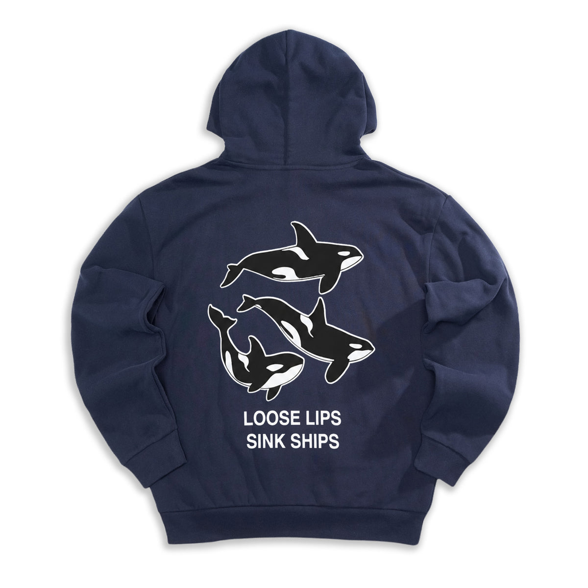 Loose Lips Hoodie Navy