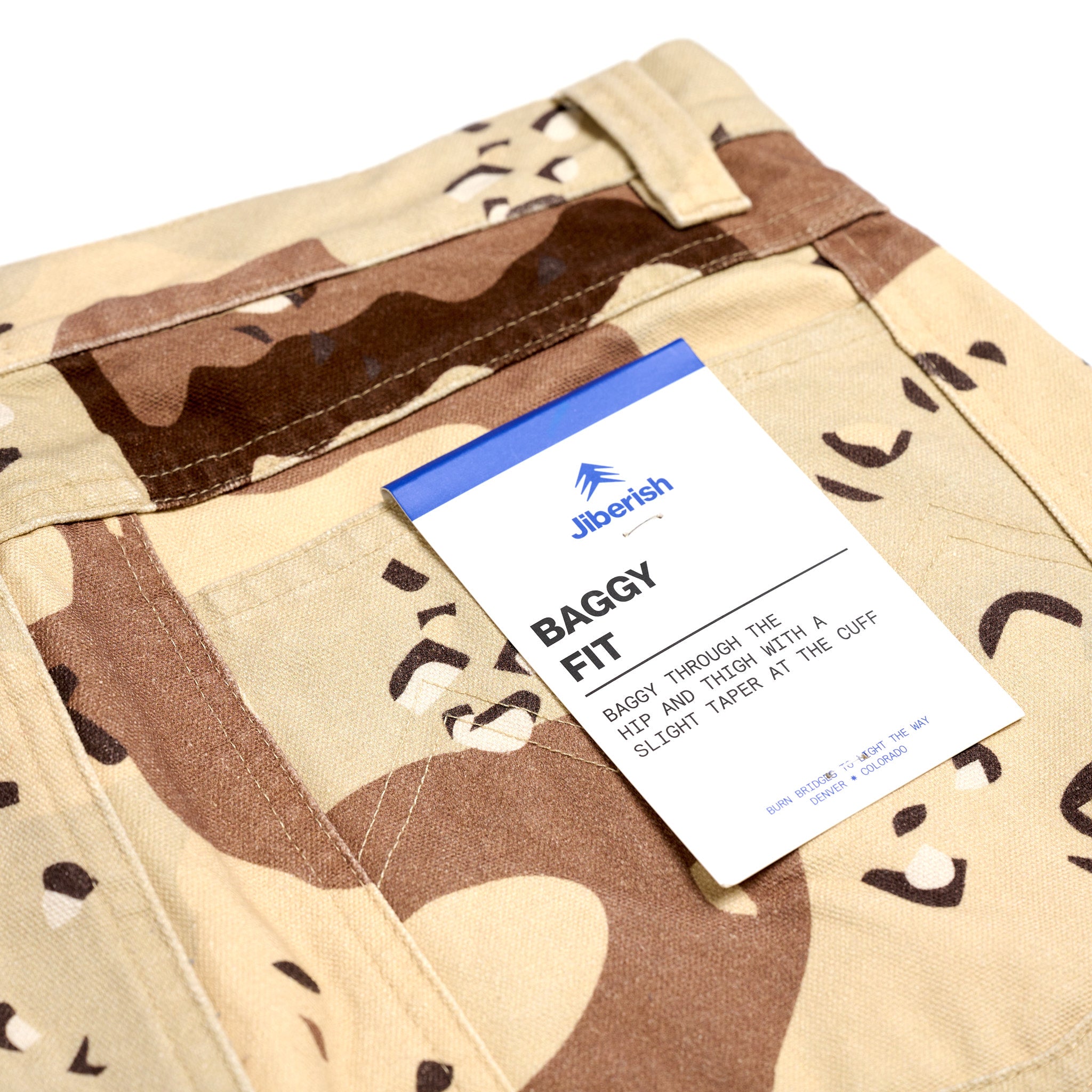 Baggy Fit Canvas Pants Desert Camo