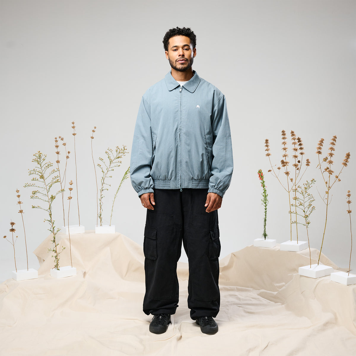 Baggy Fit Double Knee Cargos Black