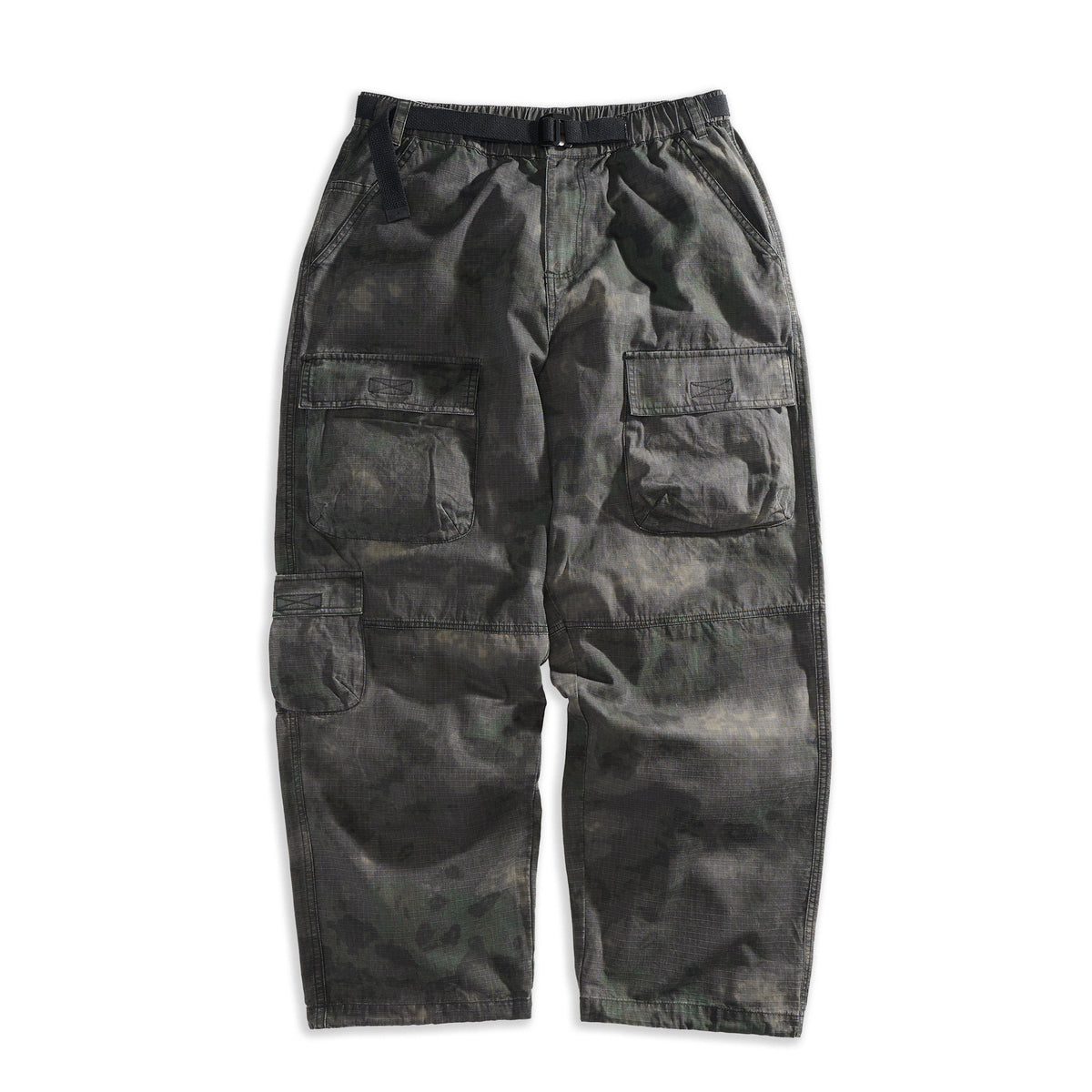 Washed Ripstop Military Cargos Black