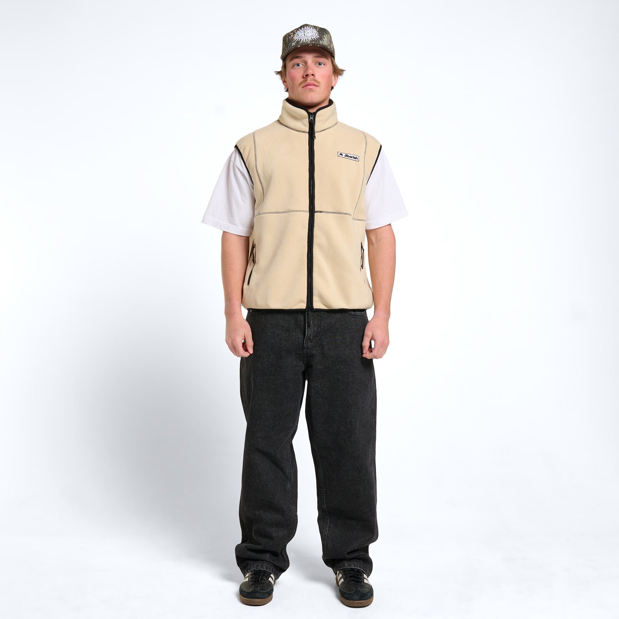 Summit Fleece Vest Ivory | Jiberish